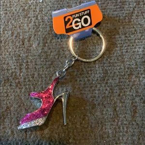 👠👠Pink high heel keychain